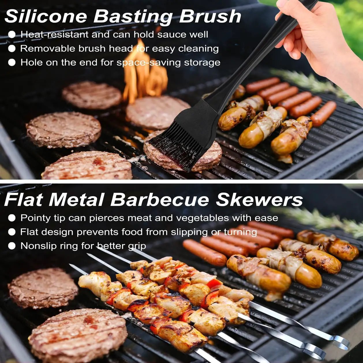 POLIGO 22PCS Heavy Duty BBQ Grill Accessories Set, Non-Slip Grill Tools for Outdoor Grill Set Thicker Stainless Steel Grill Utensils Set, Deluxe Grilling Tools Set in Aluminum Case Ideal Gifts for Men by GreenHaven Gardens