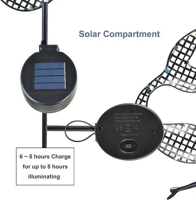 ARTER Solar Mermaid Garden Stake Light, Blue Nautical Ocean Themed Outdoor Waterproof Solar Yard Light with 3.6 Feet 22 LED Fairy Lights for Pathway Patio Lawn Poolside, 37 Inches Tall (Pack of 1) by GreenHaven Gardens