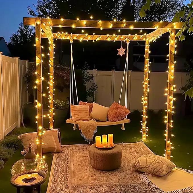 JMEXSUSS 500 LED Christmas Lights Outdoor, 173ft Warm White String Lights for Outside, 8 Modes Plug in Twinkle Light for Holiday Tree Indoor Ceiling House Decorations by GreenHaven Gardens