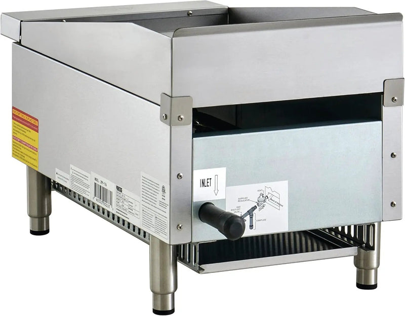Kratos 29Y-176 15" Commercial Restaurant Gas Countertop Griddle, Manual Controls, 1 Burner, 30,000 BTU Output by GreenHaven Gardens