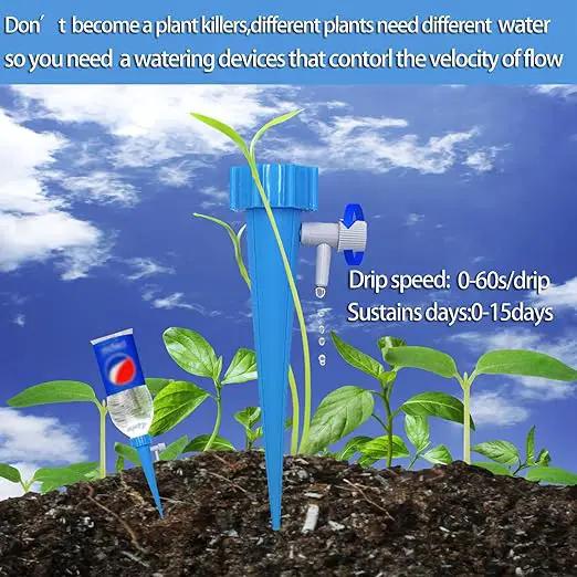 LABOTA 24 Pack Self Watering Spikes for Plant, Outdoor Automatic Plants Waterer, Insert Devices with Adjustable Vavle Switch for Garden Water Planter System Indoor & Outdoor by GreenHaven Gardens