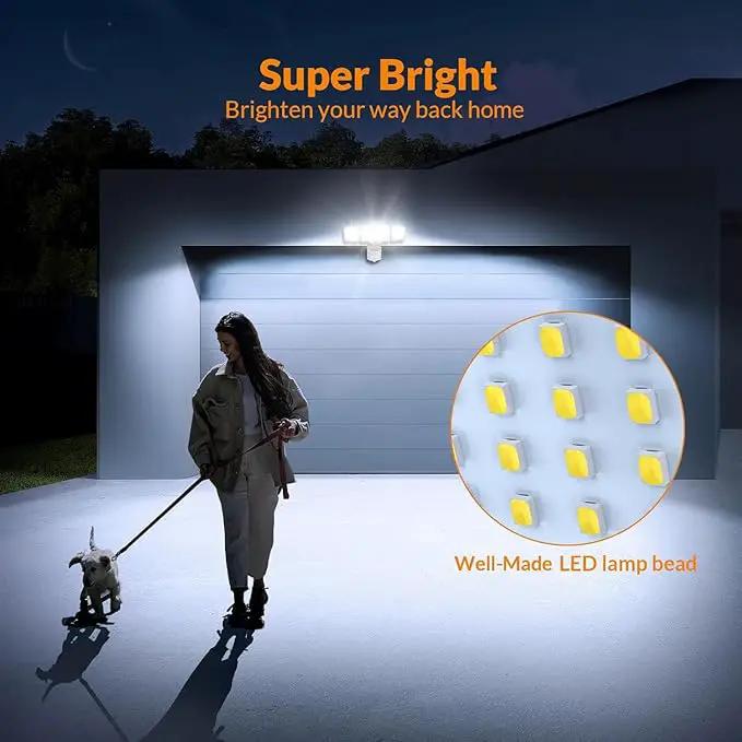 LEPOWER 1600LM LED Solar Security Lights Motion Outdoor, 5500K White Light, IP65 Waterproof Outdoor Flood Solar Light for Yard, Garage（Brown） by GreenHaven Gardens