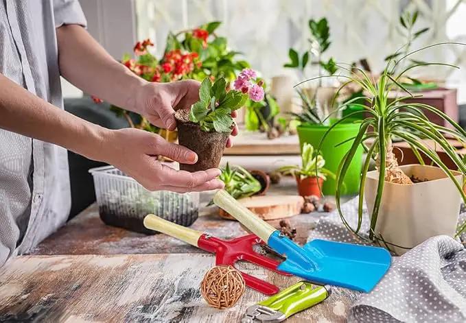 IELEK Gardening Tools Trowel, Rake, Shovel, Spoon, Fork for Gardening Tools Best Outdoor Easter Gift by GreenHaven Gardens
