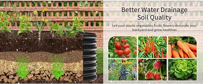 Land Guard 24“ Tall Galvanized Raised Garden Bed Kit, Galvanized Planter Garden Boxes Outdoor, Oval Large Metal Raised Garden Bed for Vegetables (Dark Gray, 4×2×2ft) by GreenHaven Gardens