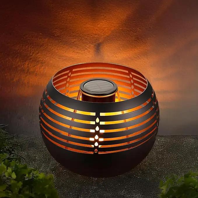 Outdoor Waterproof Lantern, High-Quality Flame Solar-Powered LED Light, Perfect for Gardens, Patios, Deck, Desktops, Pathways, Landscapes, and Lawns Decorations. (L1048) by GreenHaven Gardens