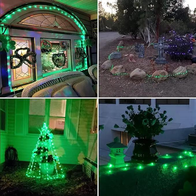 RUICHEN Green Dimmable Fairy Lights Plug in, Super Long 165 Ft 500 LED Twinkle String Lights with Remote, Waterproof Silver Wire Firefly Lights for Christmas Wedding Party Bedroom Patio Garden by GreenHaven Gardens