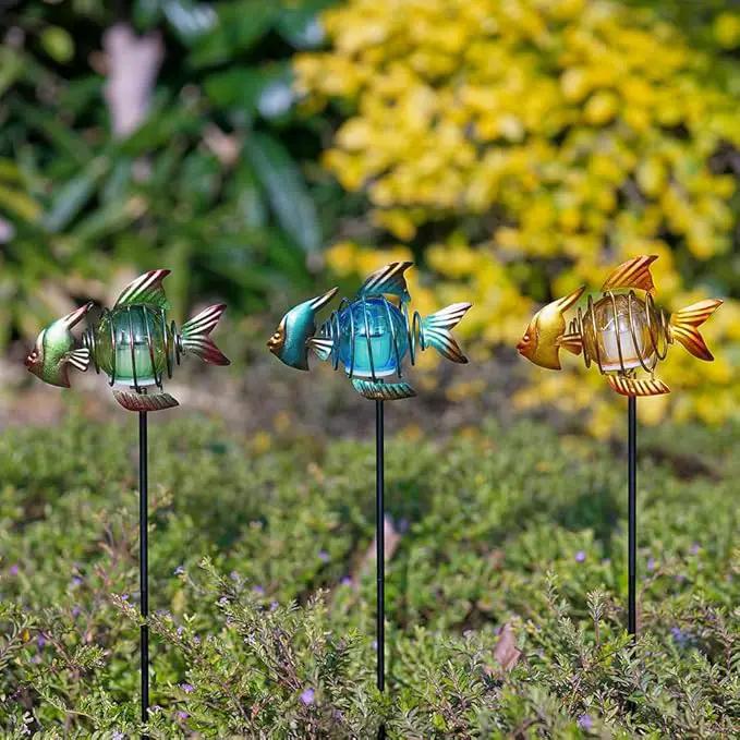 Outdoor Garden Solar Lights,Fish Solar Figurine Lights with Stakes,Waterproof Decorative Solar Lights for Patio,Yard,Lawn,Garden Stakes Decorative Present for Mom by GreenHaven Gardens