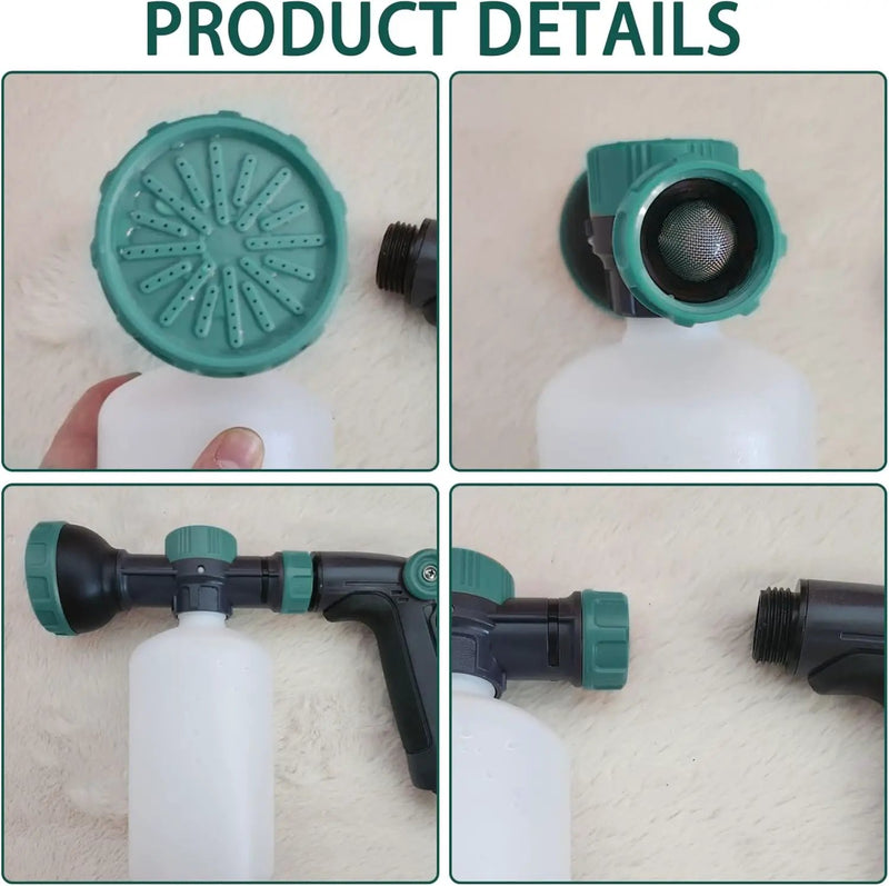 Fertilizer Sprayer, Hose End Sprayer for Liquid Fertilizer/Soap, 500ml with Clear Scale, Detachable Car Wash Hose Attachment for Watering Plants, Soap Attachment by GreenHaven Gardens
