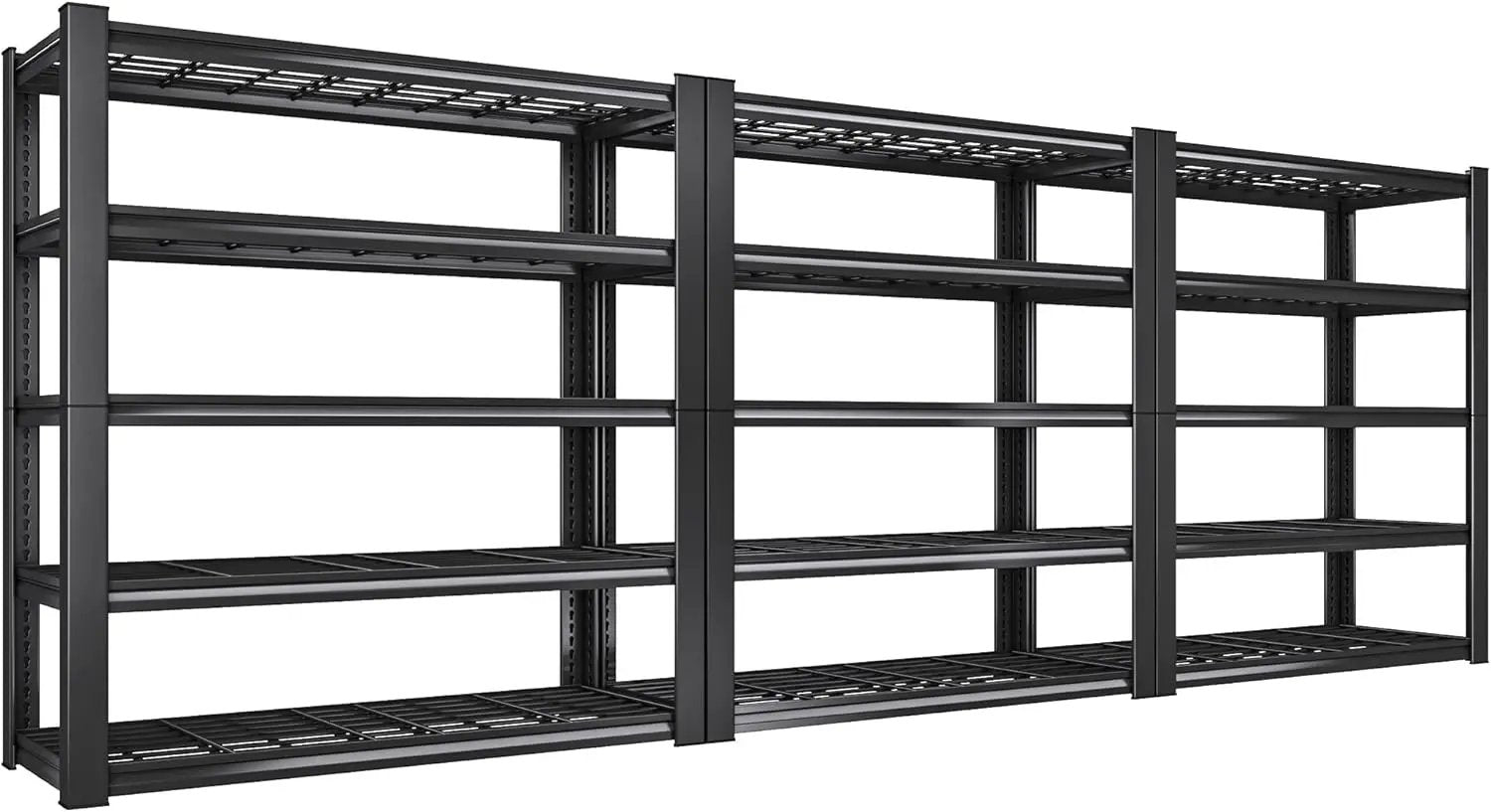 REIBII 3010LBS Storage Shelves 72" H Garage Shelving Heavy Duty Metal Shelving 5 Tier Adjustable Metal Shelves for Storage for Kitchen Pantry Warehouse Basement 72" H x 35.5" W x 16" D, 3 Pack by GreenHaven Gardens