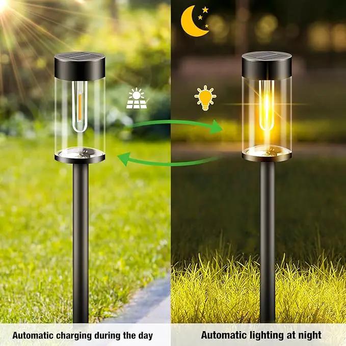 nipify LED Solar Pathway Lights Outdoor, 4 Packs Waterproof Solar Powered Walkway Light, Auto On/Off Solar Yard Lighting for Garden Lawn Path Outside Sidewalk(Warm White) by GreenHaven Gardens