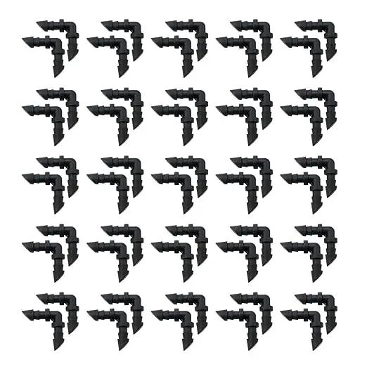 Dnyta 50pcs Drip Irrigation Barb Fittings PVC Drip Irrigation Fittings Fit for 1/4 Inch Irrigation Tubing Drip Line Irrigation Tubing Connector for Plant Drip Or Yard Spray Irrigation by GreenHaven Gardens