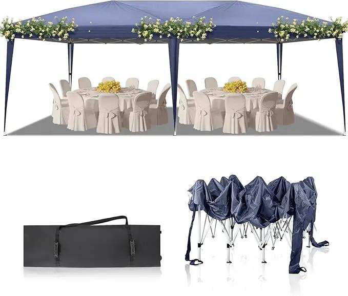 Outvita 10x20ft Pop Up Canopy Tent, Outdoor Instant Shelter Folding Canopy with Carry Bag for Commercial Events, Party, Backyard BBQ, Camping Blue by GreenHaven Gardens