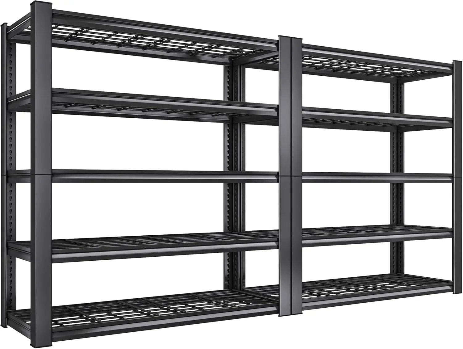 REIBII 3010LBS Storage Shelves 72" H Garage Shelving Heavy Duty Metal Shelving 5 Tier Adjustable Metal Shelves for Storage for Kitchen Pantry Warehouse Basement 72" H x 35.5" W x 16" D, 2 Pack by GreenHaven Gardens