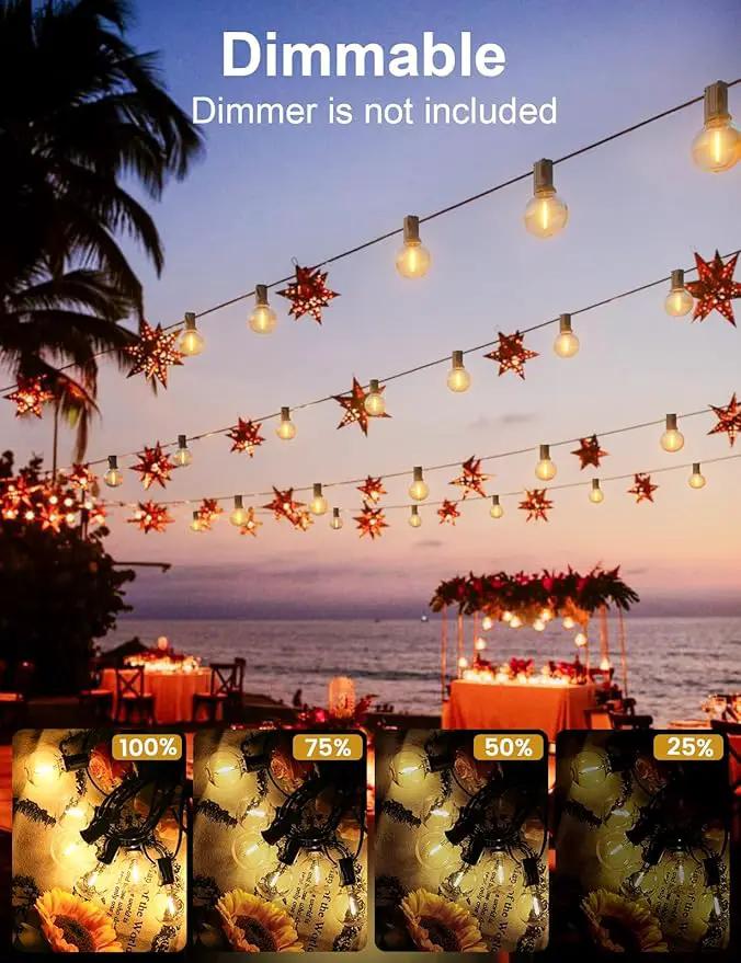 RTTY Outdoor String Lights 200 FT Globe LED Patio Lights with G40 Plastic Bulbs,Waterproof Shatterproof Dimmable Connectable Hanging for Backyard Porch Balcony Party Cafe Deck Decor by GreenHaven Gardens