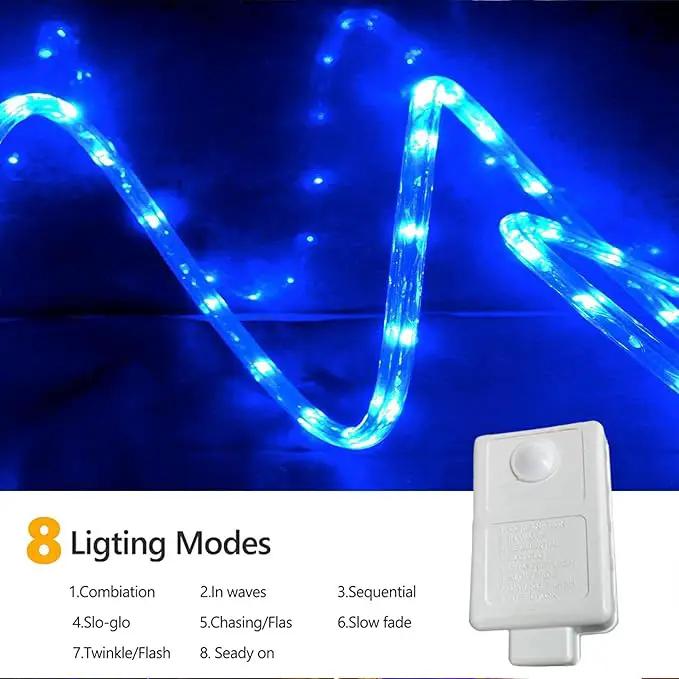 200ft LED Rope Lights Outdoor, 1440 LED Flexible Tube Lights with 8 Modes, Waterproof LED Rope Lighting for Outside, Garden, Patio, Bedroom, Party, Pool, Fences, Indoor Outdoor Decoration (Blue) by GreenHaven Gardens