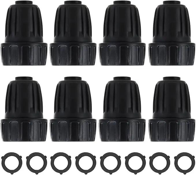 8pcs Garden Hose Adapter, 3/4'' Faucet Convert to 1/2'' Drip Irrigation Tubing, Drip Irrigation Hose Connectors for Outdoor Watering, Fittings with 8pcs Rubber Washers (1 Barb) by GreenHaven Gardens