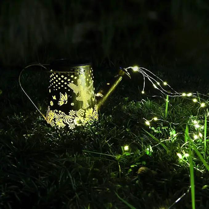 YJFWAL 2 Pack Watering can with Lights, Solar Watering can Lights, Memorial Gifts Garden Decor Outdoor Lanterns Waterproof for Garden Table Patio Yard Pathway Walkway by GreenHaven Gardens