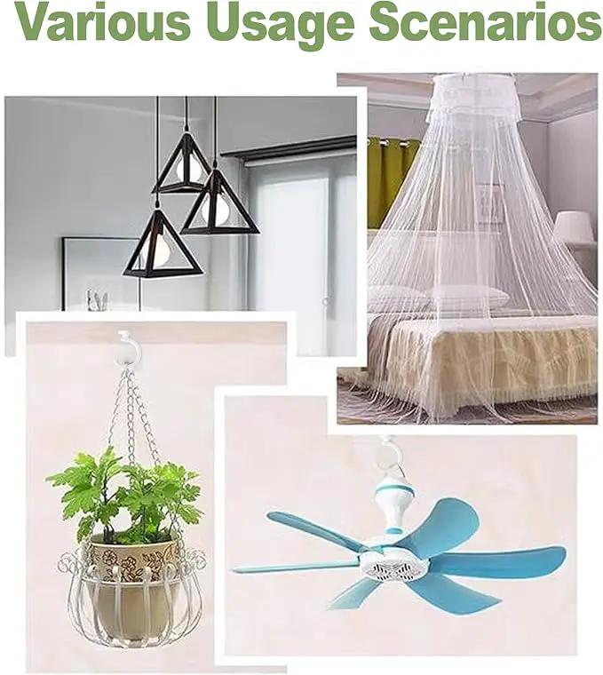 6pcs Ceiling Hooks for Hanging Plants,Hanging Hanging Lights Metal Small Hooks,Indoor Outdoor Wall Heavy Duty Plant Hanger Swag Hook by GreenHaven Gardens