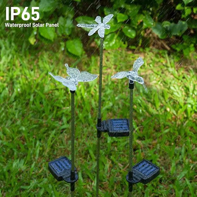 OxyLED Solar Garden Stake Lights 6 Pack Outdoor LED Figurine Lighting Color Changing Waterproof Solar Hummingbird Lights Butterfly Dragonfly for Patio Yard Pathway by GreenHaven Gardens