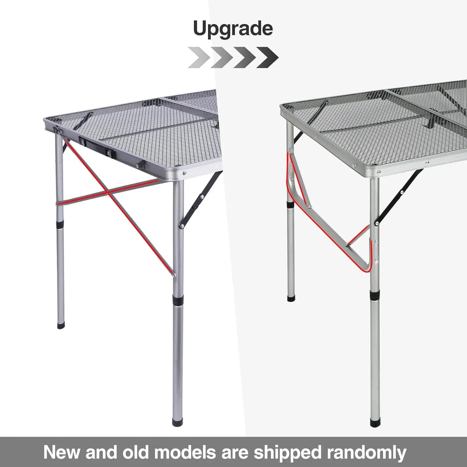 REDCAMP Folding Portable Grill Table for Outside, Lightweight Aluminum Metal Grill Stand Table for Camping Cooking BBQ RV Picnic,Easy to Assemble with Adjustable Heights Legs,Silver 32”x32” by GreenHaven Gardens