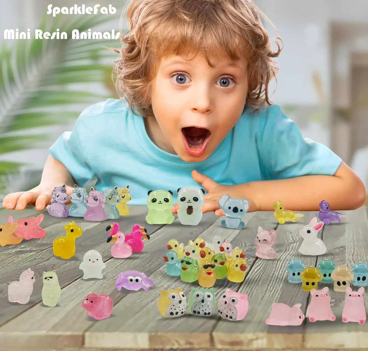 120 Pcs Luminous Mini Resin Animals Tiny Resin Figurines Glow in The Dark Tiny Ducks for Fairy Garden, Miniature Accessories, Crafts, and Decor by GreenHaven Gardens