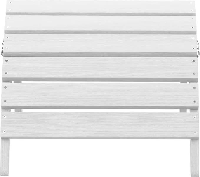 SERWALL Folding Adirondack Ottoman, White by GreenHaven Gardens