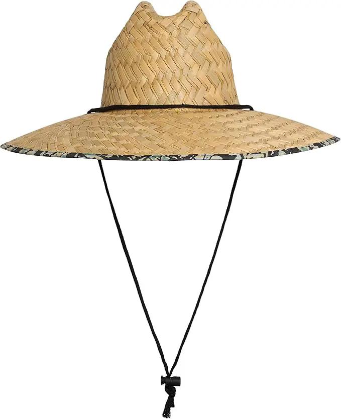 Quiksilver Men's Wide Brim Outdoor Lifeguard Straw Sun Hat by GreenHaven Gardens