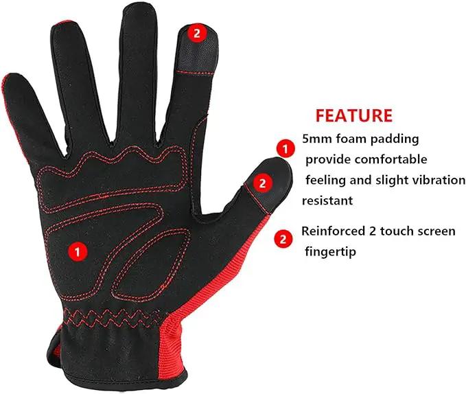 DULFINE High Performance Work Gloves For Men(3 Pairs Pack), High Dexterity Touch Screen For Multipurpose,Excellent Grip (Large) by GreenHaven Gardens