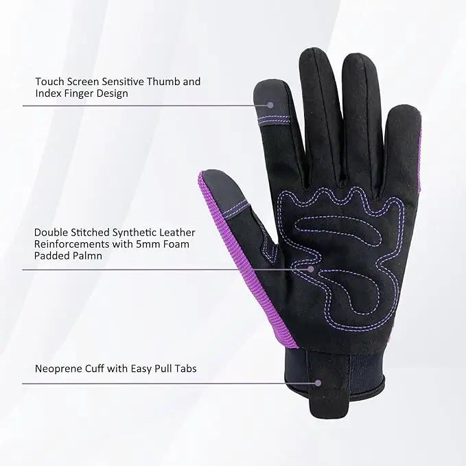 Gardening Gloves for Men and Women, Thorn Proof & Puncture Resistant Working Gloves, Gloves for Safety Work and Gardening, Gardening Gifts, Synthetic Leather Spandex Mechanic with Touchscreen Support by GreenHaven Gardens