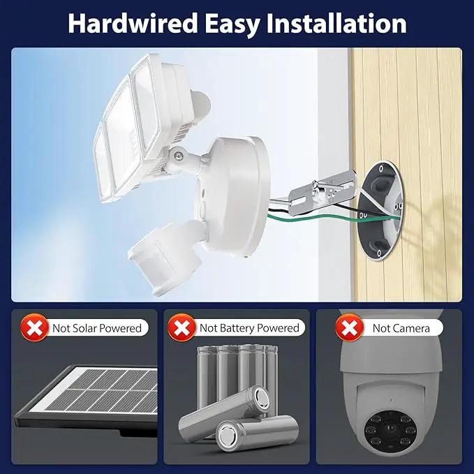 Onforu 65W LED Flood Light Motion Sensor Outdoor, 6500lm Security Light with Three Head, IP65 Waterproof Exterior Floodlight, 6500k Wall Light for Entryways Stairs Yard Garage by GreenHaven Gardens
