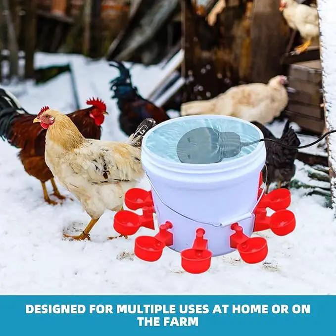 Bird Bath Heater,250W pond heater, Full-Covered Aluminum Bird Bath Heater for Outdoors in Winter,Stock Tank Heater with Thermostatically Controlled,Chicken Water Heater-Deicer,livestock water heater by GreenHaven Gardens