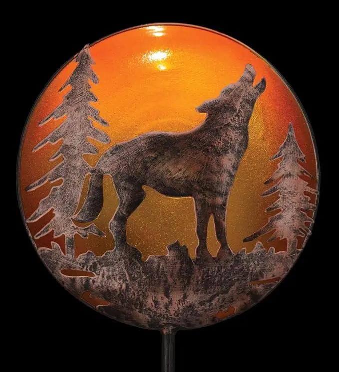 Regal Art & Gift Solar Stake Lights, Outdoor LED Powered Garden Stakes, Decorative Lawn Pathway Lights for Yard, Patio, and Garden – Waterproof Stake Light, Wolf by GreenHaven Gardens