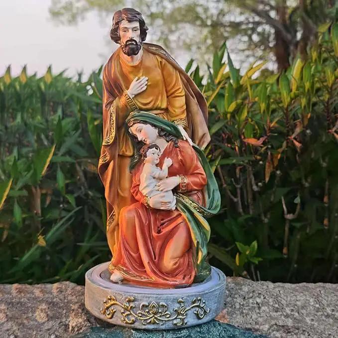 Jesus Statue Outdoor Decor Solar Lights, Religious Garden Statue, Blessed Father Outdoor Figure for Home/Garden Decor, Gift for Men/Father(11.22” H) by GreenHaven Gardens