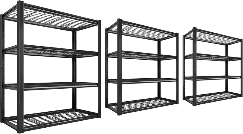REIBII 40" W Garage Shelving 2240 LBS Storage Shelves Adjustable Heavy Duty Shelving 4 Tier Metal Shelves for Storage 59.5"H Metal Shelf for Pantry Basement Warehouse 40"W × 19.5"D × 59.5"H, 3 Pack by GreenHaven Gardens