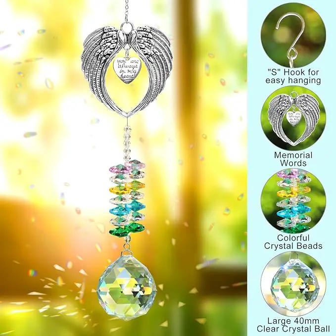 Sympathy Gifts for Loss of Loved One Crystal Suncatcher Sympathy Rainbow Bereavement Grief Memorial Gifts Ideas for Loss of Mom Dad Friend Child Cat Dog Pet by GreenHaven Gardens