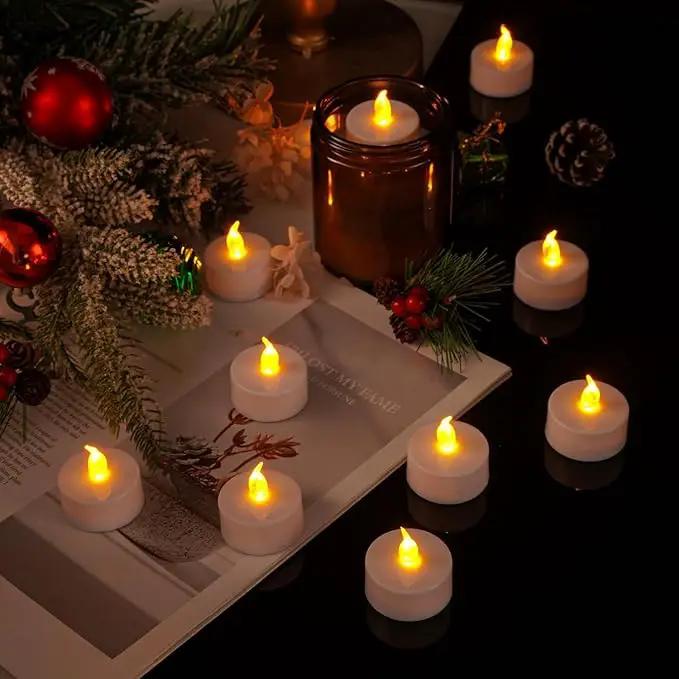 LED Tea Lights Candles- 100Pack Flameless Candles Realistic and Bright Flickering Long Lasting 200Hours for Holiday Celebration,Party, Home Decoration WarmYellow,Battery Operated by GreenHaven Gardens