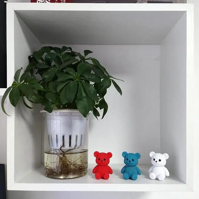 8Pcs Mini Resin Teddy Bear Figurines Cute Sweater Bears Desktop Ornaments Car Interior Decoration Garden FigurinesTiny Bear Statues Animals Sculpture Micro Landscape by GreenHaven Gardens