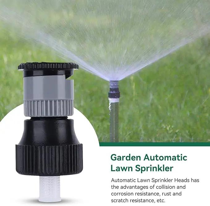 6PCS Lawn Sprinkler Garden Sprinkler, 360° Rotating Buried Spray Nozzle Large Area Coverage Automatic Lawn Sprinkler Heads G1/2 Female Thread Adjusted Watering Sprinkler for Lawn Yard Garden Planter by GreenHaven Gardens
