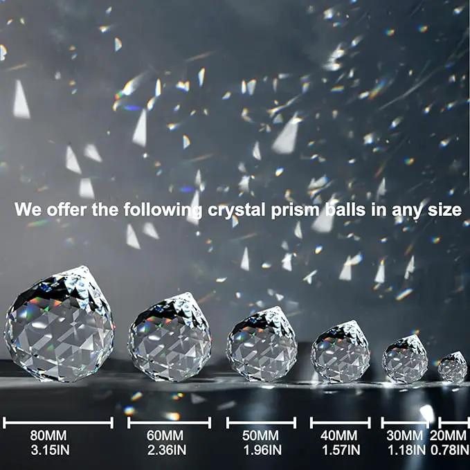 MerryNine 20Pack Crystal Ball 0.8"/20mm Prism Sun Shine Catcher Rainbow Pendants Maker, Hanging Crystals Prisms for Windows, for Feng Shui, for Gift (Multicolor) by GreenHaven Gardens