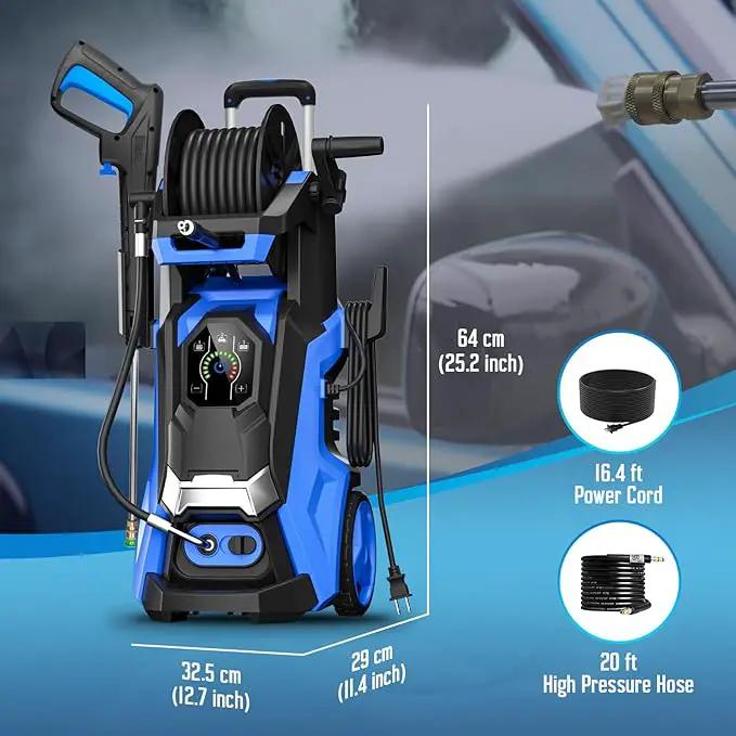 Pressure Washer with 4 Quick Connect Nozzles,Inlet Hose & Filter, Foam Cannon for Cars/Fences/Driveways Cleaning by GreenHaven Gardens