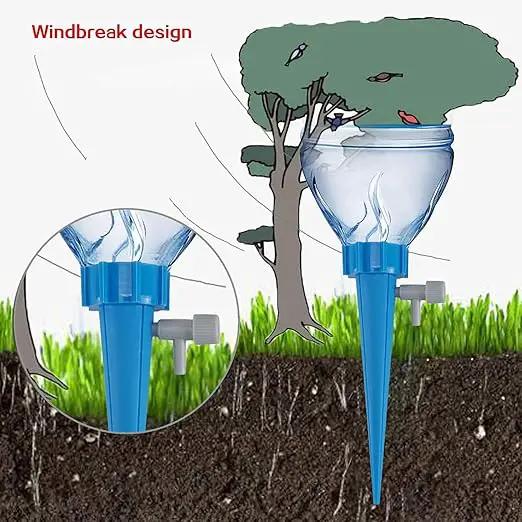 LABOTA 24 Pack Self Watering Spikes for Plant, Outdoor Automatic Plants Waterer, Insert Devices with Adjustable Vavle Switch for Garden Water Planter System Indoor & Outdoor by GreenHaven Gardens