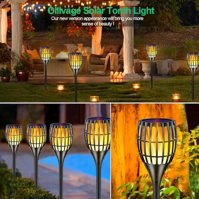 Outdoor Solar Lights Upgraded,Waterproof Flickering Flames Torches Lights Solar Spotlights Landscape Decoration Lighting Dusk to Dawn Auto On/Off Security Torch Light for Patio Driveway, 4P by GreenHaven Gardens