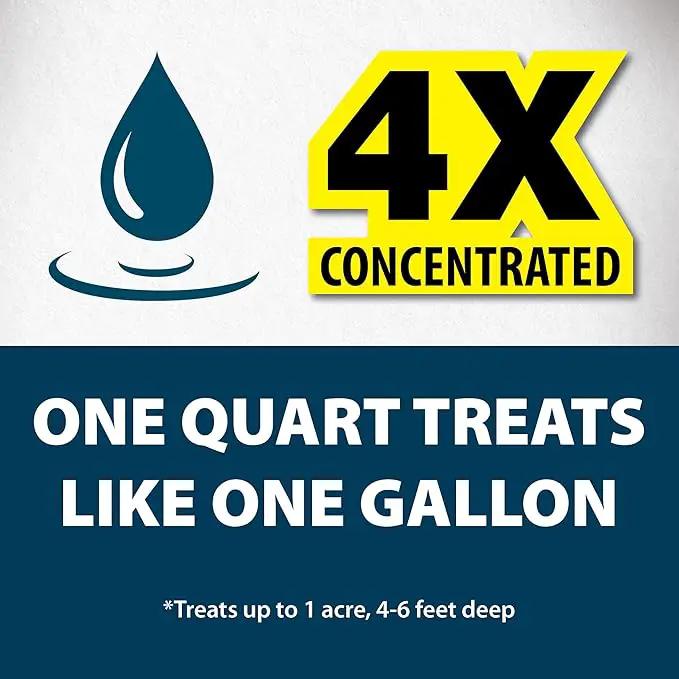 Airmax Black DyeMond Pond Dye 4X Concentrate for Outdoor Ponds & Lakes, Natural Pond Colorant & Beauty Enhancer, Block Ultraviolet Rays, Fish, Bird & Livestock Safe, Easy Liquid Application, 1 Quart by GreenHaven Gardens