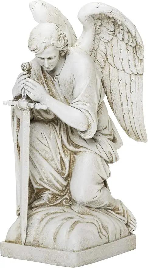 Joseph's Studio by Roman Inc., Kneeling Male Angel, Garden Collection, Religious Statue, Memorial, Angel, Patron Saint, Garden Décor (13x6x8) by GreenHaven Gardens