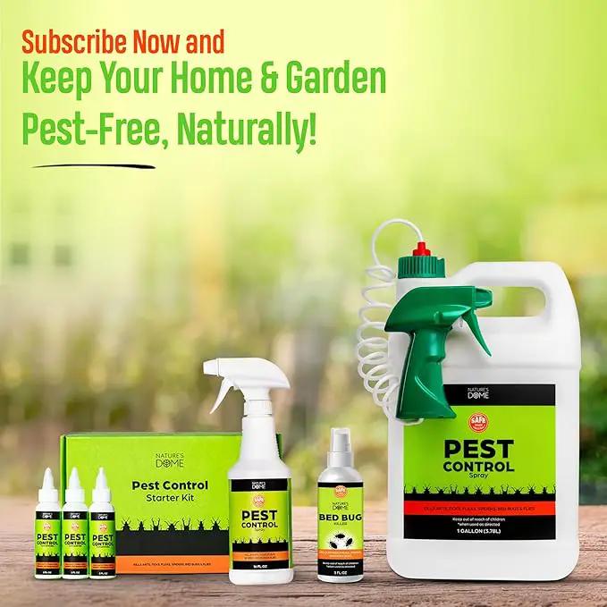 Nature's Dome 12 oz Pest Control Concentrate – Makes 1 Gallon – Eco-Friendly, Plant-Based Formula for Ant, Roach, Spider, Fly, Flea & Insect Control – Child & Pet Safe for Indoor/Outdoor Use by GreenHaven Gardens