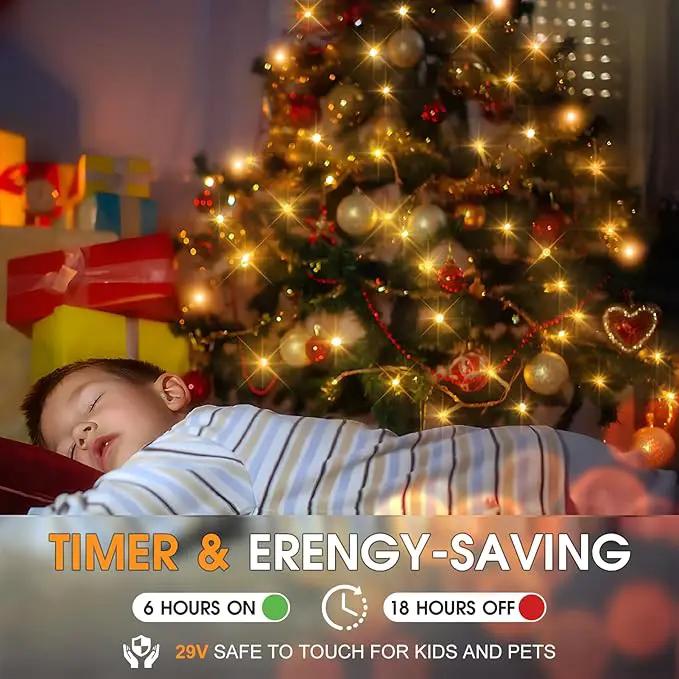 KNONEW 403FT 1000 LED Christmas Lights Outdoor String Lights 8 Modes & Timer Fairy Light Plug in Waterproof LED String Lights for Xmas Yard Tree Wedding Party Holiday Decorations (Warm White) by GreenHaven Gardens