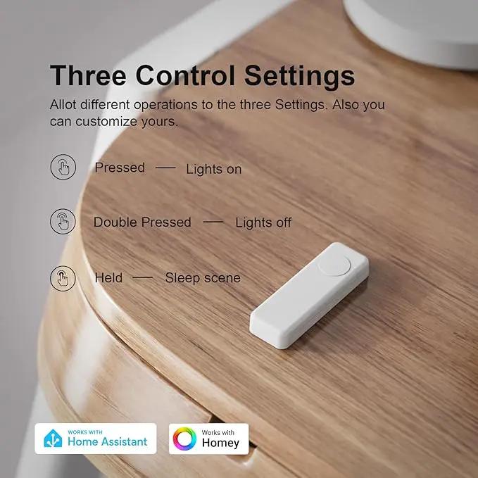 THIRDREALITY ZigBee Smart Button, 3-Way Remote Control, Require Zigbee hub, Work with SmartThings, Aeotec, Hubitat, Home Assistant, Third Reality Hub, Battery Included. by GreenHaven Gardens