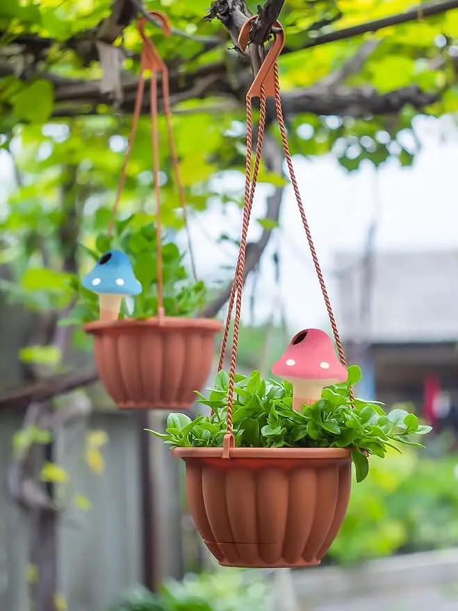 Kalolary 4Pcs Plant Watering Globes, Self Watering Spikes Terracotta Drip Water Stakes Irrigation Watering Bulbs for Pot, Indoor, Outdoor, Vacation (Gradient Mushroom) by GreenHaven Gardens