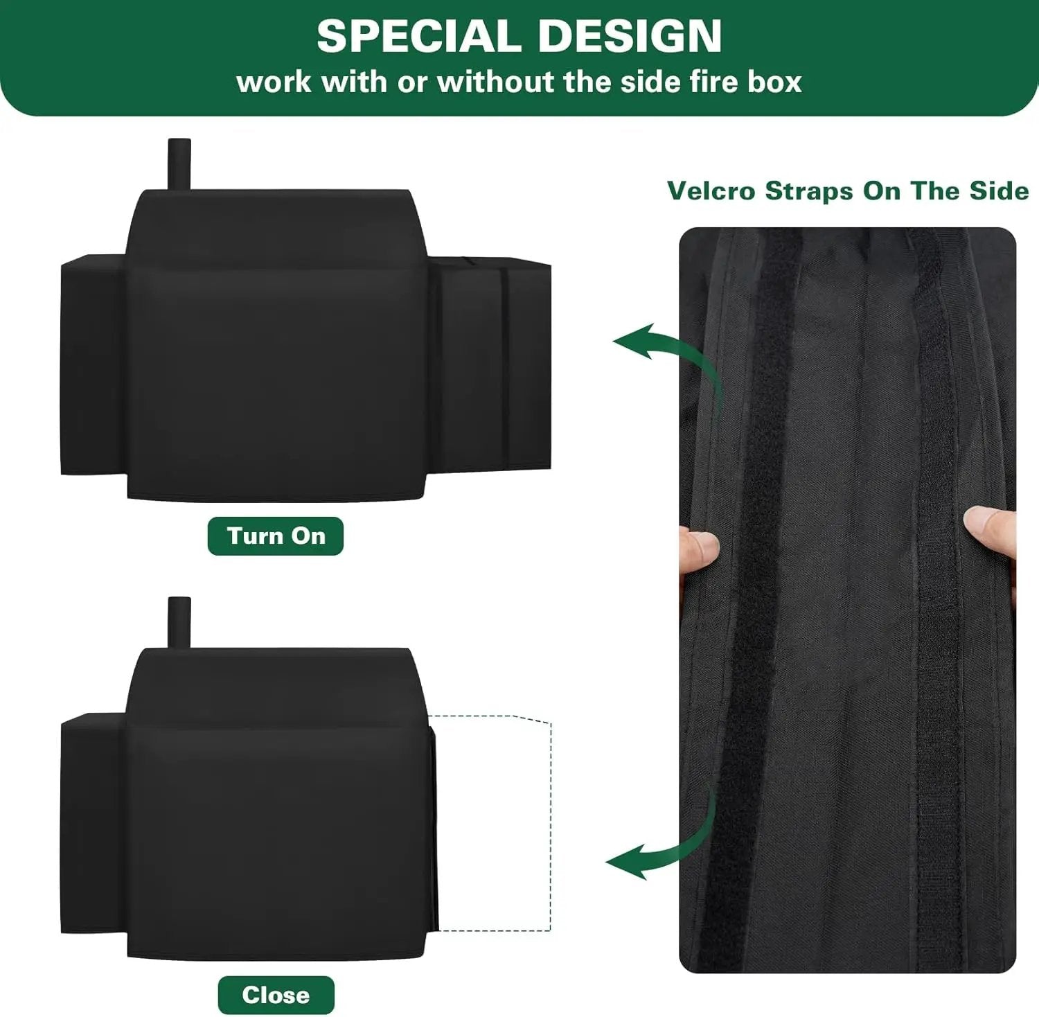 Grill Cover Fits for Char-Griller Outlaw 3724, E2137, Pro Deluxe 2735 Grill, Expandable BBQ Grill Cover 600D Heavy Duty Charcoal Grill Cover Waterproof Outdoor Grilling Cover, Model 3737 by GreenHaven Gardens