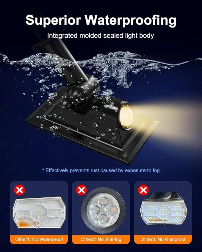 6 Pack Solar Power Spot Lights Outdoor Waterproof LED Dusk to Dawn Landscape Spotlight for Outside Yard, Tree, Flag, Yard, Garden, Statues, 3 Modes, 18 Hours Accent Ambient Lighting - Warm White by GreenHaven Gardens
